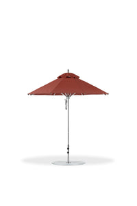 Frankford 845CAM 7.5' Greenwich Pulley Lift Aluminum Market Umbrella