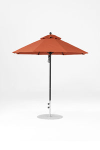6.5'x6.5' Square Monterey Crank Lift Fiberglass Market Umbrella- No Tilt