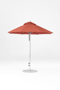 7.5'x7.5' Square Monterey Pulley Lift Fiberglass Market Umbrella