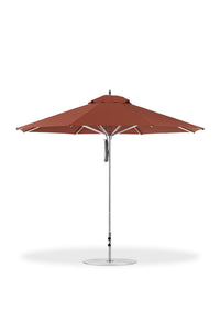 Frankford 864CAM 11' Greenwich Pulley Lift Aluminum Market Umbrella