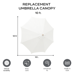 Willow Creek Designs 10' Octagon Replacement Market Umbrella Canopy