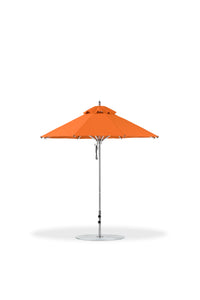 Frankford 845CAM 7.5' Greenwich Pulley Lift Aluminum Market Umbrella