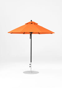 6.5'x6.5' Square Monterey Pulley Lift Fiberglass Market Umbrella