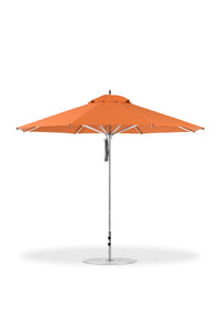 Frankford 864CAM 11' Greenwich Pulley Lift Aluminum Market Umbrella