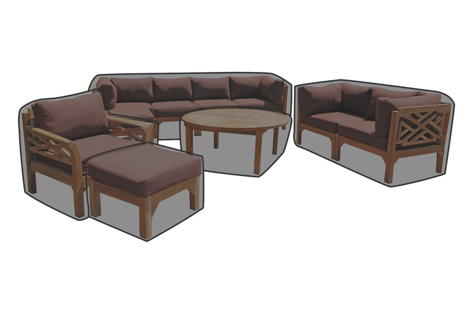 11 pc Monterey Teak Deep Seating Set with 52