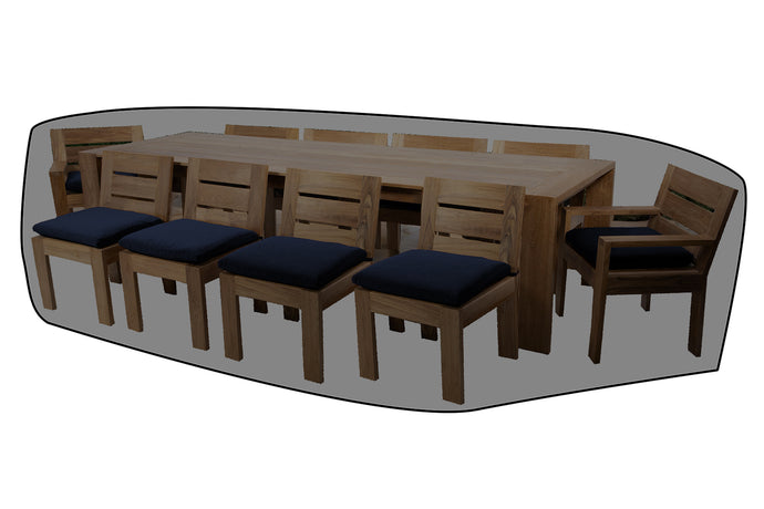 11 pc Pacific Teak Dining Set with 42