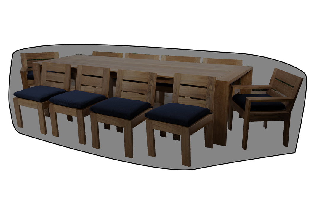 11 pc Pacific Teak Dining Set with 42