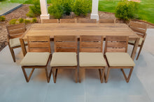 11 pc Venice Teak Dining Set with 108" Rectangular Dining Table