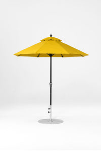 Frankford 454FMC 6.5'x6.5' Square Monterey Crank Lift Fiberglass Market Umbrella- No Tilt