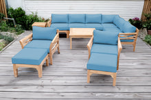 12 pc Monterey Teak Sectional Seating Group with 36" Chat Table. Sunbrella Cushion.