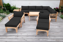 12 pc Monterey Teak Sectional Seating Group with 36" Chat Table. Sunbrella Cushion.
