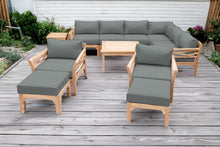 12 pc Monterey Teak Sectional Seating Group with 36" Chat Table. Sunbrella Cushion.