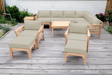 12 pc Monterey Teak Sectional Seating Group with 36" Chat Table. Sunbrella Cushion.