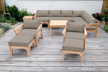 12 pc Monterey Teak Sectional Seating Group with 36" Chat Table. Sunbrella Cushion.