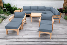 12 pc Monterey Teak Sectional Seating Group with 36" Chat Table. Sunbrella Cushion.