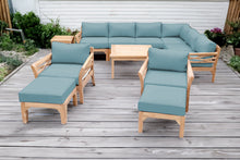 12 pc Monterey Teak Sectional Seating Group with 36" Chat Table. Sunbrella Cushion.