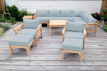 12 pc Monterey Teak Sectional Seating Group with 36" Chat Table. Sunbrella Cushion.