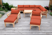12 pc Monterey Teak Sectional Seating Group with 36" Chat Table. Sunbrella Cushion.