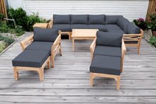 12 pc Monterey Teak Sectional Seating Group with 36" Chat Table. Sunbrella Cushion.