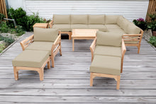 12 pc Monterey Teak Sectional Seating Group with 36" Chat Table. Sunbrella Cushion.