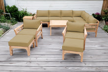 12 pc Monterey Teak Sectional Seating Group with 36" Chat Table. Sunbrella Cushion.