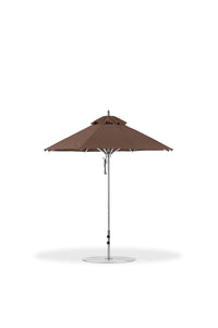 Frankford 845CAM 7.5' Greenwich Pulley Lift Aluminum Market Umbrella