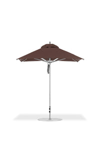 Frankford 864CAM 7.5' x 7.5' Square Greenwich Pulley Lift Aluminum Market Umbrella