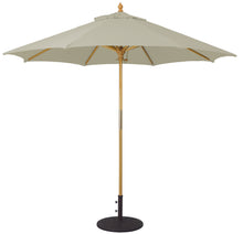Galtech 131 9' All Purpose Premium Wood Manual Lift Outdoor Market Umbrella