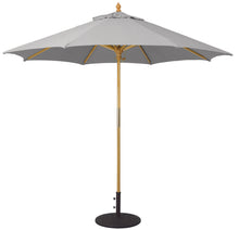 Galtech 131 9' All Purpose Premium Wood Manual Lift Outdoor Market Umbrella