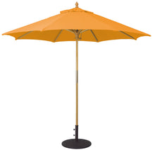 Galtech 131 9' All Purpose Premium Wood Manual Lift Outdoor Market Umbrella