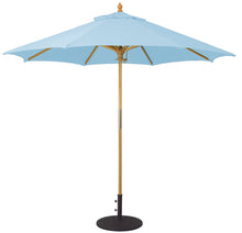 Galtech 131 9' All Purpose Premium Wood Manual Lift Outdoor Market Umbrella