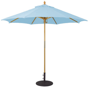 Galtech 131 9' All Purpose Premium Wood Manual Lift Outdoor Market Umbrella