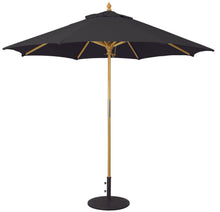 Galtech 131 9' All Purpose Premium Wood Manual Lift Outdoor Market Umbrella