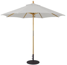 Galtech 131 9' All Purpose Premium Wood Manual Lift Outdoor Market Umbrella