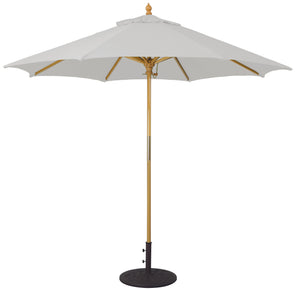Galtech 131 9' All Purpose Premium Wood Manual Lift Outdoor Market Umbrella