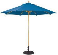 Galtech 131 9' All Purpose Premium Wood Manual Lift Outdoor Market Umbrella
