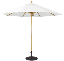 Galtech 131 9' All Purpose Premium Wood Manual Lift Outdoor Market Umbrella