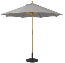 Galtech 131 9' All Purpose Premium Wood Manual Lift Outdoor Market Umbrella
