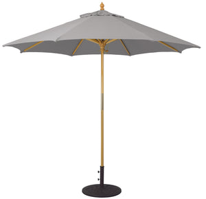 Galtech 131 9' All Purpose Premium Wood Manual Lift Outdoor Market Umbrella
