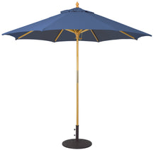 Galtech 131 9' All Purpose Premium Wood Manual Lift Outdoor Market Umbrella