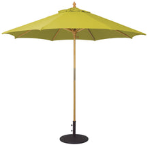 Galtech 131 9' All Purpose Premium Wood Manual Lift Outdoor Market Umbrella