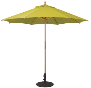 Galtech 131 9' All Purpose Premium Wood Manual Lift Outdoor Market Umbrella