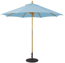Galtech 131 9' All Purpose Premium Wood Manual Lift Outdoor Market Umbrella