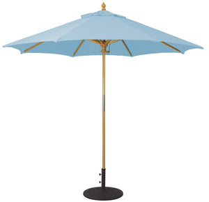 Galtech 131 9' All Purpose Premium Wood Manual Lift Outdoor Market Umbrella