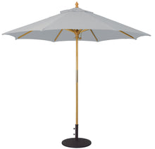 Galtech 131 9' All Purpose Premium Wood Manual Lift Outdoor Market Umbrella