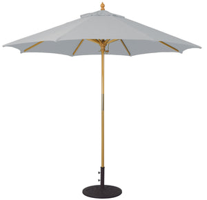 Galtech 131 9' All Purpose Premium Wood Manual Lift Outdoor Market Umbrella