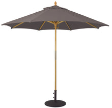 Galtech 131 9' All Purpose Premium Wood Manual Lift Outdoor Market Umbrella
