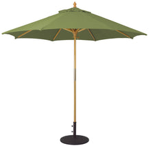 Galtech 131 9' All Purpose Premium Wood Manual Lift Outdoor Market Umbrella