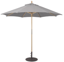 Galtech 131 9' All Purpose Premium Wood Manual Lift Outdoor Market Umbrella