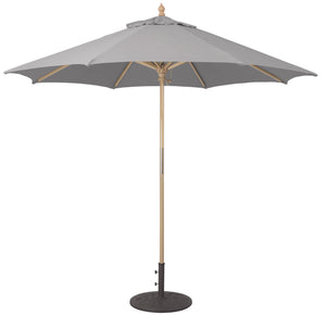 Galtech 131 9' All Purpose Premium Wood Manual Lift Outdoor Market Umbrella